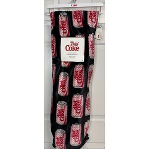 Diet Coke Velvet Soft Throw Blanket – 60” x 70” Plush Coca-Cola Logo Print – NWT
